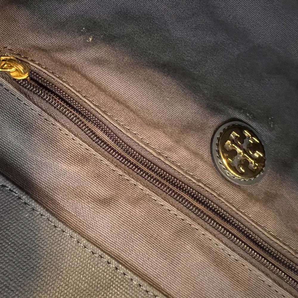Tory Burch blue Ella tote shoulder bag